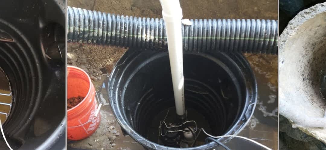 Basement sump pump installation