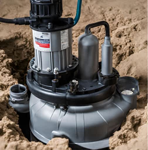 Sump Pump Installation Contractor New York - A Sump Pump Installed in a Basement