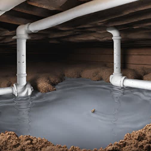 Sump Pump Installation Contractor New York - Pooling Water in a Crawl Space