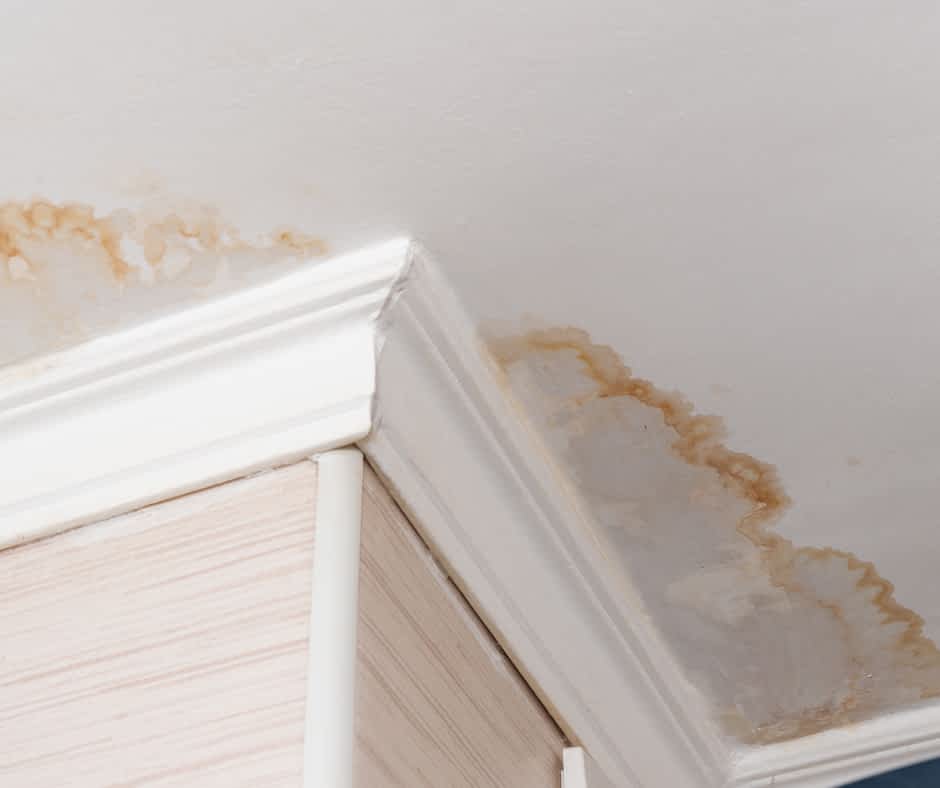 Water Damage Cleaning Contractor New York - A Picture of a Water Damaged Ceiling